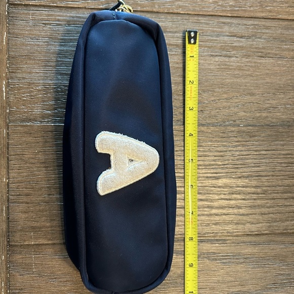 Stoney Clover Lane Navy Classic Slim Pouch Monogrammed with Capital Letter A - Picture 5 of 5